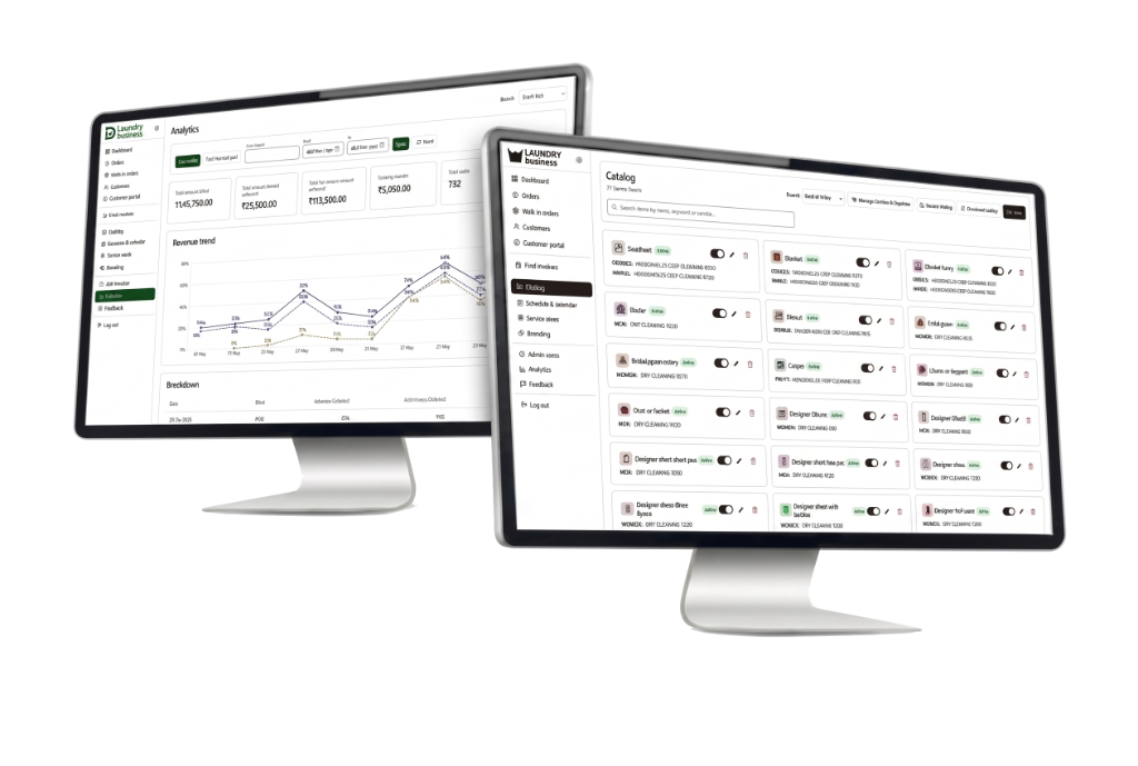 Bubbler admin dashboard on desktop