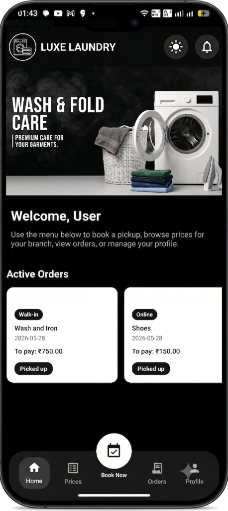 Bubbler iOS customer app screen